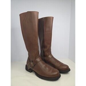 Durango 15" Riding Boots Chestnut 6 M Side Zip Buckle Detail Stretchy Calf Sock